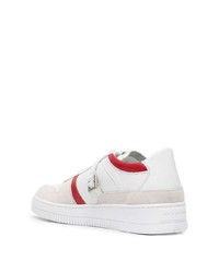 weiße und rote Leder niedrige Sneakers von 1017 Alyx 9Sm