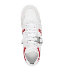 weiße und rote Leder niedrige Sneakers von 1017 Alyx 9Sm