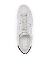 weiße und rote Leder niedrige Sneakers von Bally