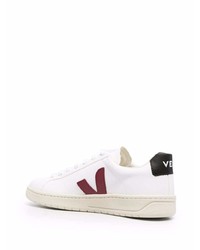 weiße und rote Leder niedrige Sneakers von Veja