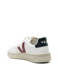 weiße und rote Leder niedrige Sneakers von Veja