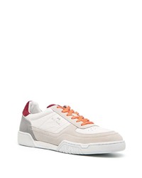 weiße und rote Leder niedrige Sneakers von PS Paul Smith