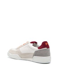 weiße und rote Leder niedrige Sneakers von PS Paul Smith