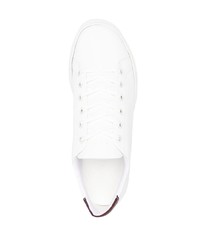 weiße und rote Leder niedrige Sneakers von Etq.