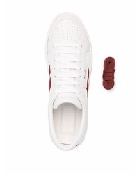 weiße und rote Leder niedrige Sneakers von Bally