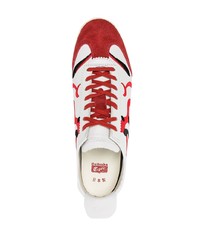 weiße und rote Leder niedrige Sneakers von Onitsuka Tiger