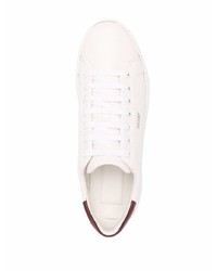 weiße und rote Leder niedrige Sneakers von Bally