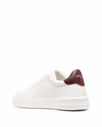 weiße und rote Leder niedrige Sneakers von Bally