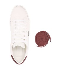 weiße und rote Leder niedrige Sneakers von Bally