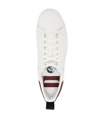 weiße und rote Leder niedrige Sneakers von Diesel