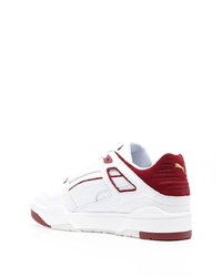 weiße und rote Leder niedrige Sneakers von Puma