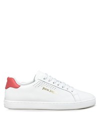 weiße und rote Leder niedrige Sneakers von Palm Angels