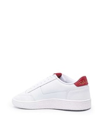 weiße und rote Leder niedrige Sneakers von Puma