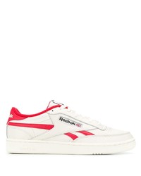 weiße und rote Leder niedrige Sneakers von Reebok