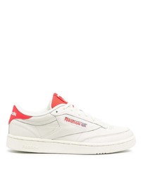 weiße und rote Leder niedrige Sneakers von Reebok
