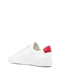 weiße und rote Leder niedrige Sneakers von Common Projects