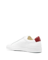 weiße und rote Leder niedrige Sneakers von Common Projects