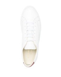 weiße und rote Leder niedrige Sneakers von Common Projects