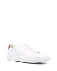 weiße und rote Leder niedrige Sneakers von Common Projects