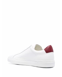 weiße und rote Leder niedrige Sneakers von Common Projects