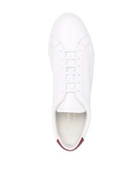 weiße und rote Leder niedrige Sneakers von Common Projects