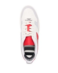 weiße und rote Leder niedrige Sneakers von Diesel