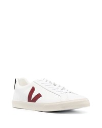 weiße und rote Leder niedrige Sneakers von Veja