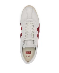 weiße und rote Leder niedrige Sneakers von Onitsuka Tiger