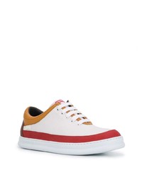 weiße und rote Leder niedrige Sneakers von Camper
