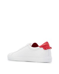 weiße und rote Leder niedrige Sneakers von Givenchy