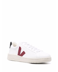 weiße und rote Leder niedrige Sneakers von Veja