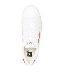 weiße und rote Leder niedrige Sneakers von Veja