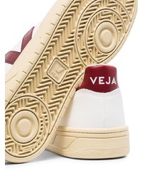 weiße und rote Leder niedrige Sneakers von Veja