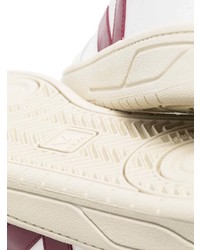 weiße und rote Leder niedrige Sneakers von Veja