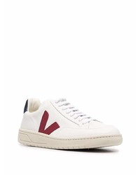 weiße und rote Leder niedrige Sneakers von Veja