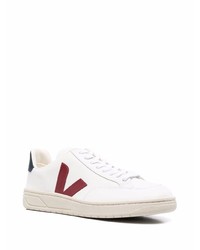 weiße und rote Leder niedrige Sneakers von Veja