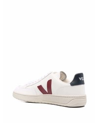 weiße und rote Leder niedrige Sneakers von Veja