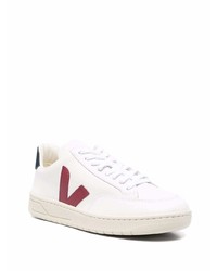 weiße und rote Leder niedrige Sneakers von Veja