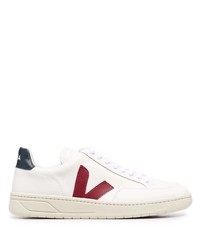 weiße und rote Leder niedrige Sneakers von Veja