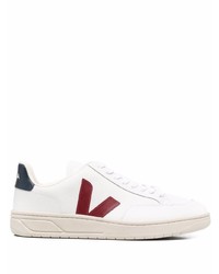 weiße und rote Leder niedrige Sneakers von Veja