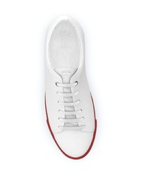 weiße und rote Leder niedrige Sneakers von Swear