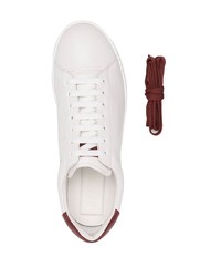 weiße und rote Leder niedrige Sneakers von Bally