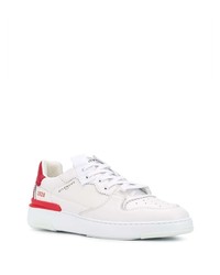 weiße und rote Leder niedrige Sneakers von Givenchy