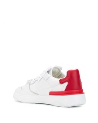 weiße und rote Leder niedrige Sneakers von Givenchy