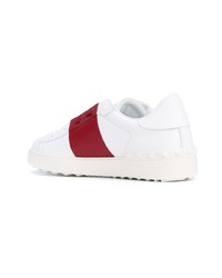 weiße und rote niedrige Sneakers von Valentino