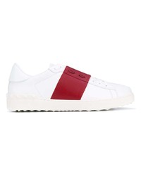 weiße und rote niedrige Sneakers von Valentino