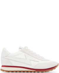 weiße und rote niedrige Sneakers von Marc Jacobs