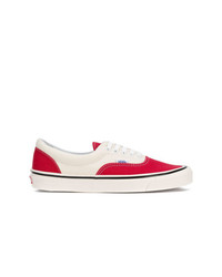 weiße und rote niedrige Sneakers von Vans
