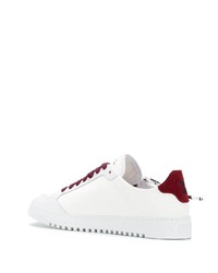 weiße und rote Segeltuch niedrige Sneakers von Off-White