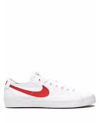 weiße und rote Segeltuch niedrige Sneakers von Nike